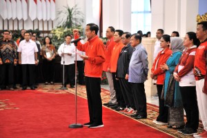Presiden saat memberikan sambutan di Istana Negara, Minggu (2/9). (Foto: Humas/Jay)