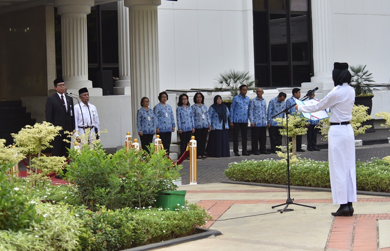 Peserta Upacara Hari Kesaktian Pancasila Lembaga Kepresidenan Baca Ikrar Kesetiaan