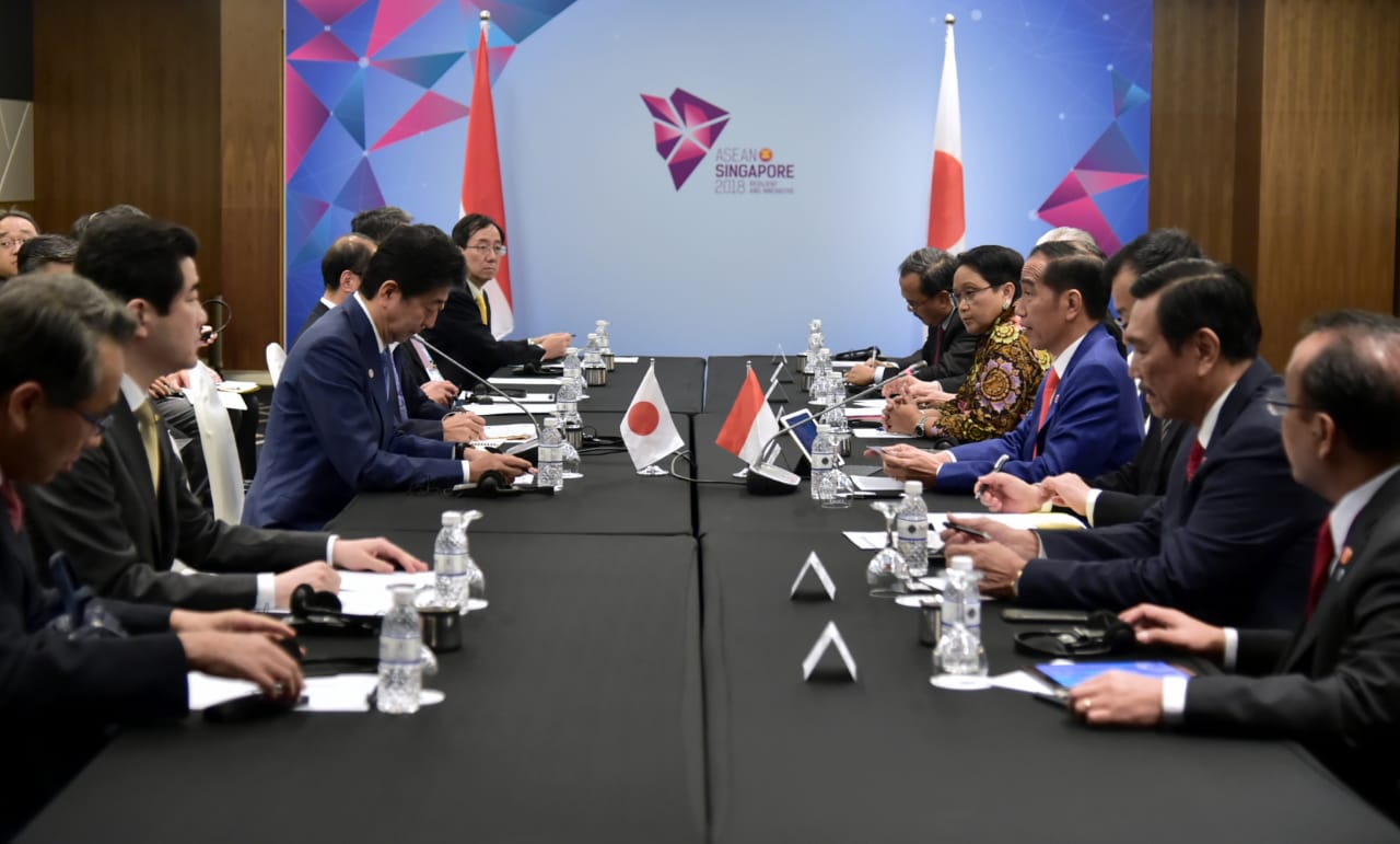 Gelar Pertemuan Bilateral dengan PM Abe, Presiden Jokowi Fokus Bahas Kerja Sama Ekonomi