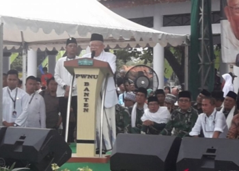 Cawapres Ma’ruf Amin Istigohsah Di Tangerang