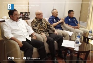 Kepala BKN, Gubernur Kepri, dan Kementerian PAN RB saat menyampaikan sosialisasi di Batam, Rabu (23/1). (Foto: Humas BKN)