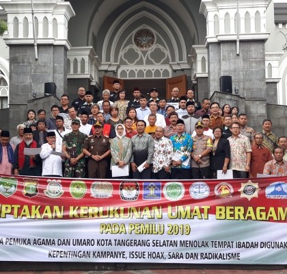 Pemuka Agama dan Umara di Tangsel Menolak Tempat Ibadah Digunakan untuk Kepentingan Kampanye