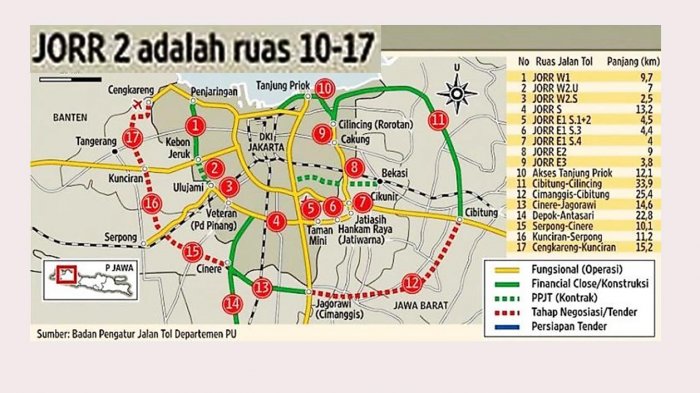 Progres Sudah Ada Yang 60%, Pembangunan 6 Ruas Tol JORR2 Ditargetkan Rampung 2019