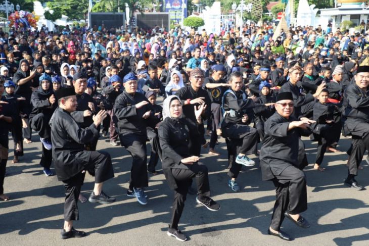 Pejabat Kemdikbud antusias belajar jurus silat kaserangan