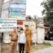 Bambu Bekas untuk Menghiasi Jalan Kampung