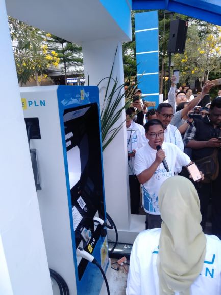 SPKLU di Aeon Mall, Tangerang. (PHD)