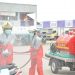 Cegah Wabah Corona, Pasar Kelapa Dua Disemprot Disinfektan