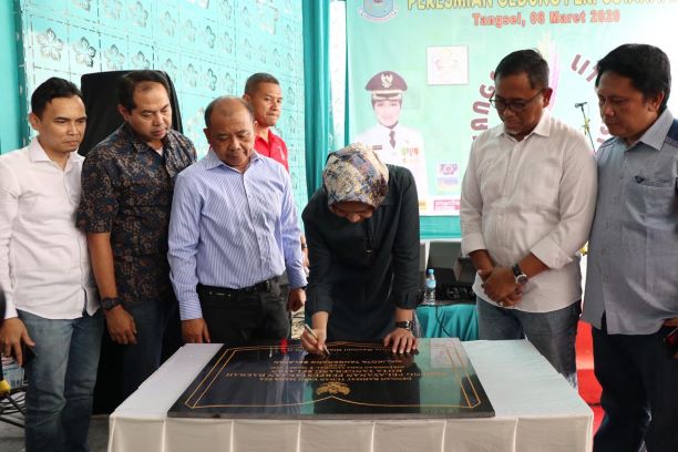 Peresmian gedung perpustakaan Kota Tangsel. (IST)