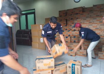 PMI Kabupaten Tangerang Salurkan 66 Ribu Masker dan Ribuan Pembersih Lantai