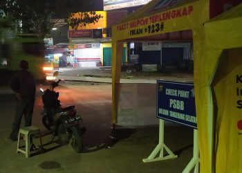 PSBB di Tangsel Diberlakukan, Posko Check Point Perempatan Viktor Tak Ada Petugas