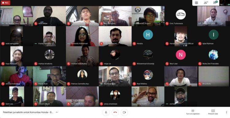 Pelatihan jurnalistik virtual. (IST)