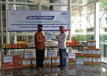 Warga Terdampak Pembangunan Tol PT Bintaro Serpong Damai Diberi Paket Sembako