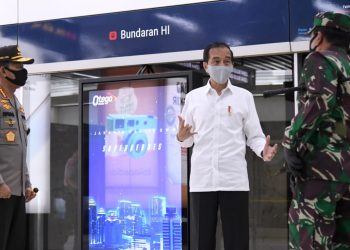 Presiden Tinjau Kesiapan Pendisiplinan Protokol Kesehatan di Stasiun MRT