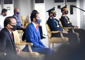 Presiden Jokowi Saksikan Geladi Peringatan Detik-Detik Proklamasi Kemerdekaan RI