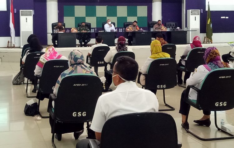 Rakor pembahasan penyebaran covid-19 di Kabupaten Tangerang. (IST)