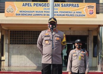 Polres Cilegon Cek Kesiapan Sarana dan Prasarana Hadapi Musim Penghujan