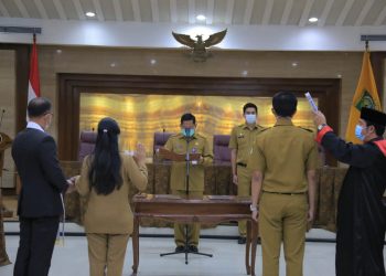 Sekda Lantik 133 Pejabat Fungsional Secara Virtual