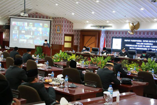 Suasana rapat paripurna HUT Kota Tangerang. (KEY)