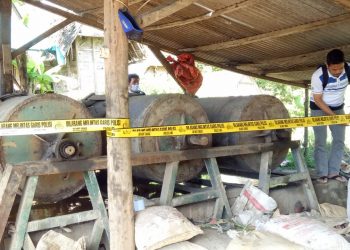 Penambangan Emas Liar Gunung Liman Lebak, Polda Banten Amankan Lima Gurandil