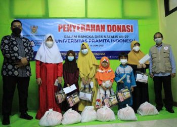 Jelang Natalis Ke-27, Universitas Pramita Indonesia Donasi Anak Yatim dan Beasiswa