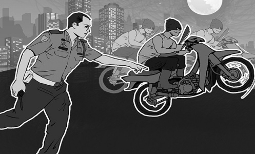 Ilustrasi pencurian sepeda motor. (NET)