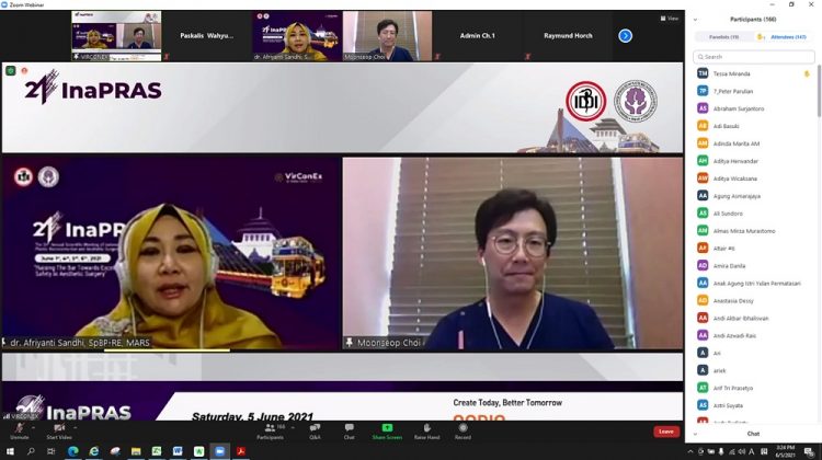 Webinar Indonesian Association of Plastic Reconstructive and Aesthetic Surgeons (InaPRAS). (IST)