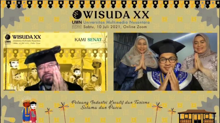 Wisuda daring Universitas Multimedia Nusantara (UMN). (IST)