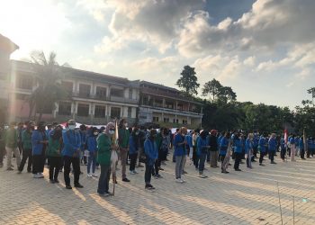 Ratusan Mahasiswa Komando Apel Persiapan Pendistribusian 10.000 Sembako