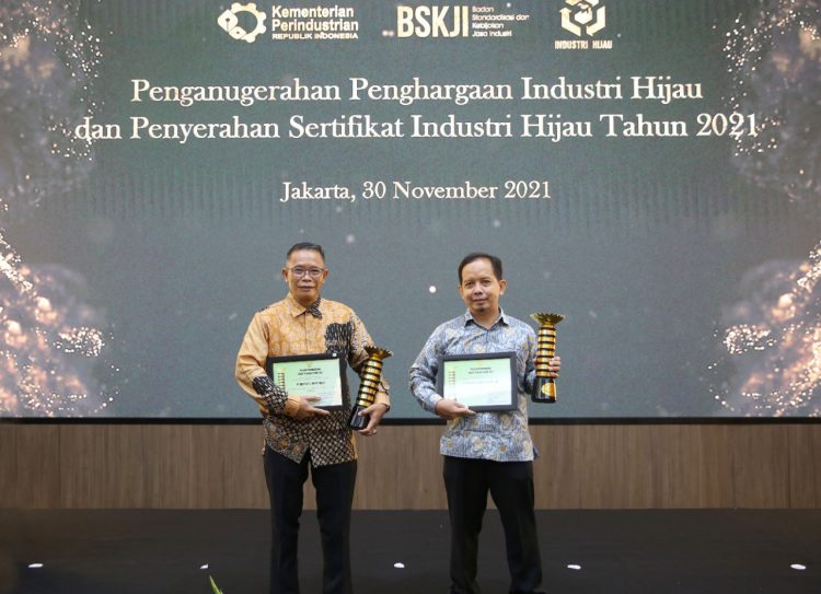 Penghargaan Industri Hijau Level 5 dari Kementerian Perindustrian (Kemenperin). (IST)