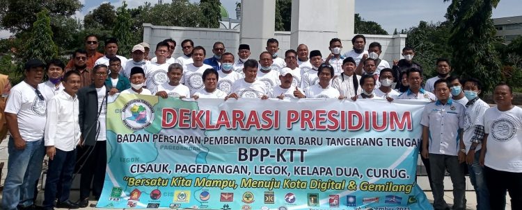 Deklarasi Presidium Badan Persiapan Pembentukan Kota Baru Tangerang Tengah (BPP-KTT). (RIK)