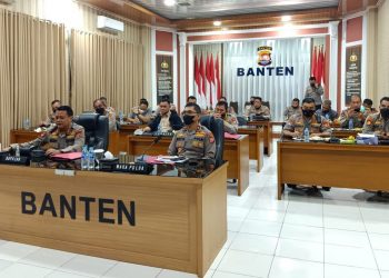 Kapolda Banten Pimpin Anev Capaian Vaksinasi Covid-19 dan Persiapan Pengamanan Nataru