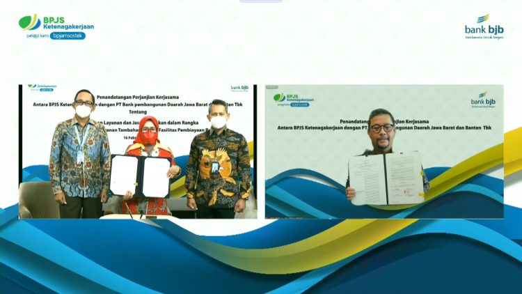 Penandatanganan kerjasama bjb dengan BPJS Ketenagakerjaan. (IST)