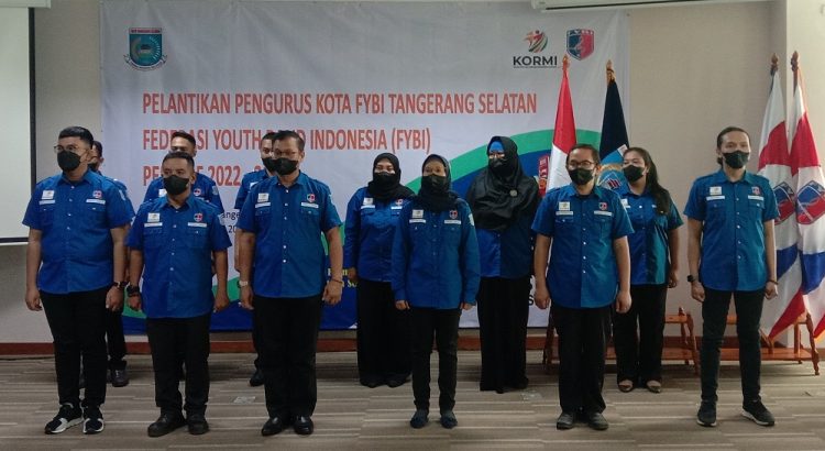 Pelantikan pengurus Federasi Youth Band Indonesia (FYBI) Kota Tangerang Selatan periode 2022-2024. (RAY)