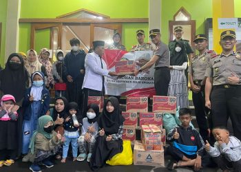 Peduli Anak Yatim, Serdik Sespimmen Dikreg 62 Pokjar XIV Salurkan Ratusan Paket Sembako