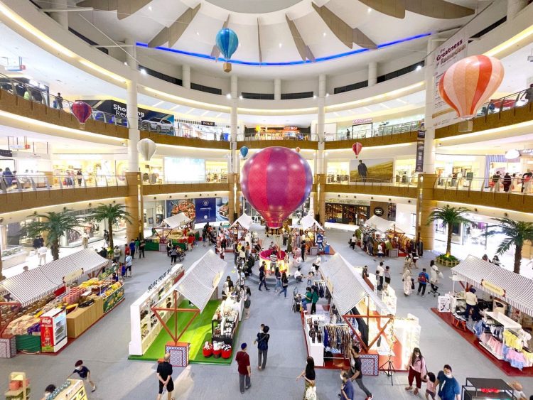 Dekorasi hot air balloon ala Cappadocia di SMS. (IST)