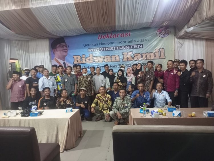 Gerakan Nasional Indonesia Juara deklarasikan Ridwan Kamil sebagai Capres 2024. (RIK)