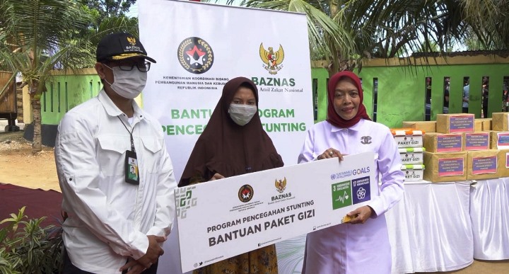 Distribusi makanan bergizi dari Baznas. (IST)