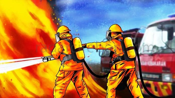 Ilustrasi kebakaran. (NET)