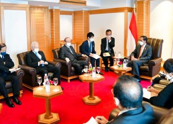 Presiden Japan-Indonesia Association Fukuda Yasuo Temui Presiden Jokowi