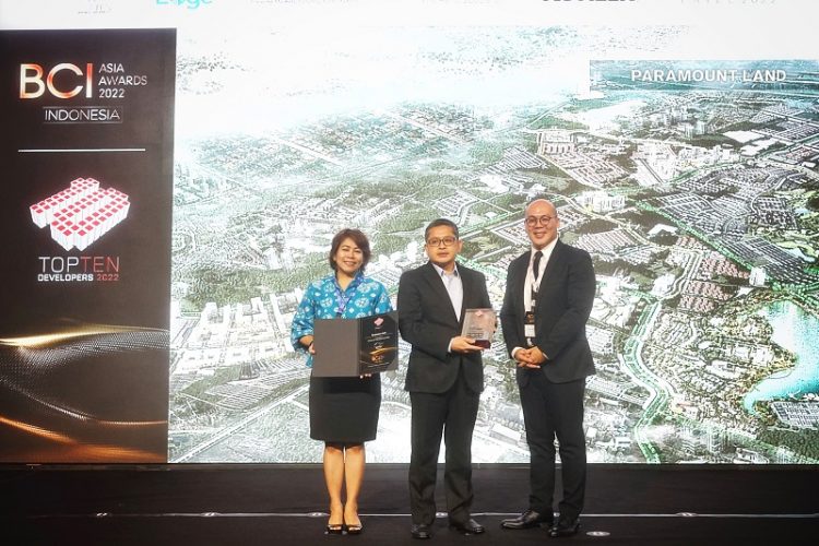 Paramount Land raih penghargaan BCI Asia Top 10 Developers Awards 2022. (IST)