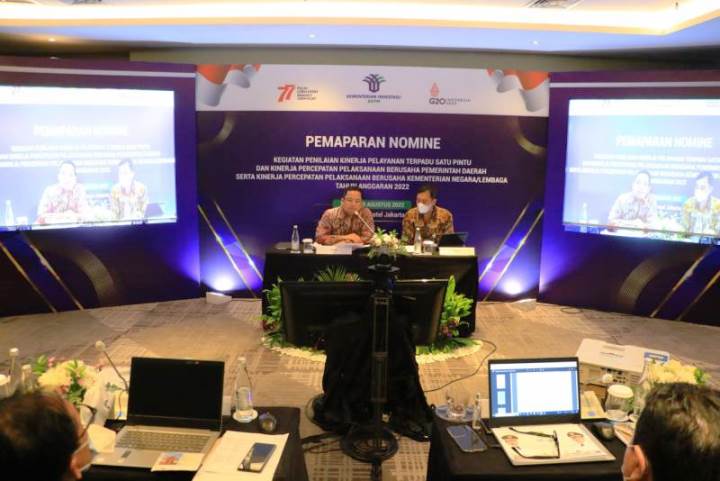 Pemaparan Pemkot Tangerang dihadapan 14 kementerian dan lembaga. (IST)