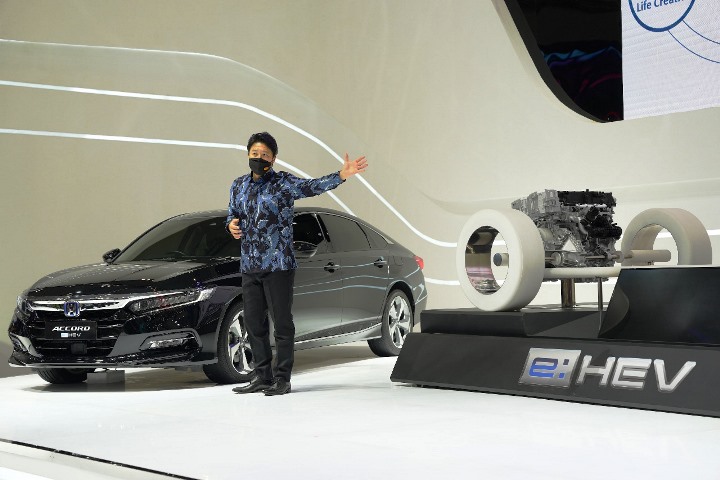 Tampilan mobil Honda di GIIAS 2022. (RIZ)
