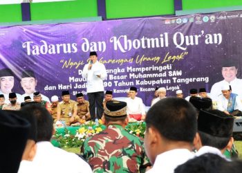 Jelang HUT Kabupaten Tangerang, Ribuan Masyarakat Legok Doa Bersama
