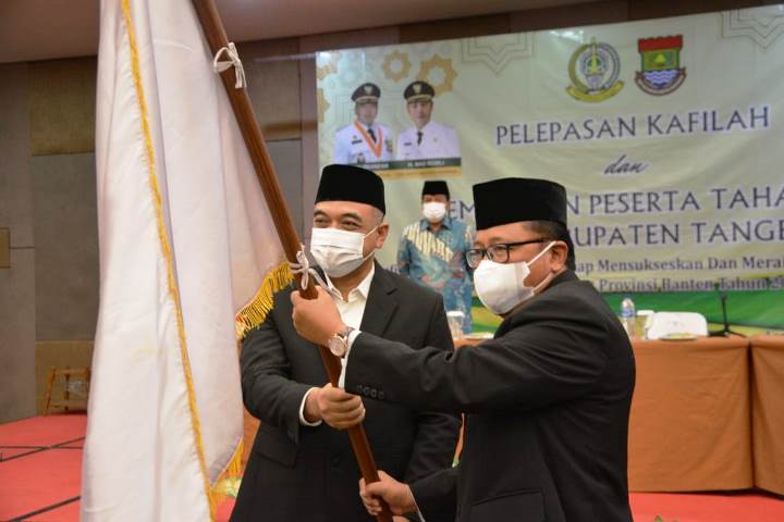 Pelepasan kafilah MTQ Kabupaten Tangerang. (RIK)