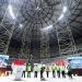 Presiden Jokowi Lakukan Topping Off Indoor Multifunction Stadium GBK