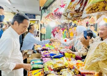 Presiden Jokowi Tinjau Aktivitas Perdagangan di Kota Pekanbaru