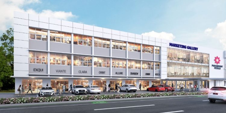 Maket kawasan komersial Paramount Petals. (IST)