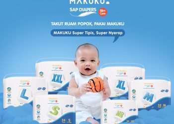 MAKUKU SAP Diaper Slim Care, Popok Teknologi Inti SAP dengan Super Tipis dan Super Nyerap
