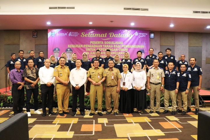 Sosialisasi tata cara pengadaan tanah di Kabupaten Tangerang. (RIK)