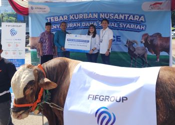 Momen Iduladha 1444 Hijriyah, FIFGROUP Tebar Tiga Sapi dan 399 Kambing